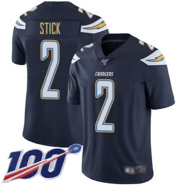 Los Angeles Chargers NFL Football Easton Stick Navy Blue Jersey Men Limited #2 Home 100th Season Vapor Untouchable->youth nfl jersey->Youth Jersey